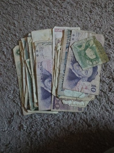 Vintage foreign currency - vintage,